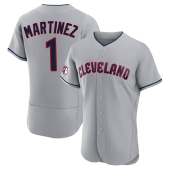 Authentic Cleveland Guardians Angel Martinez Road Jersey - Gray