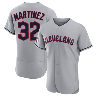 Authentic Cleveland Guardians Dennis Martinez Road Jersey - Gray