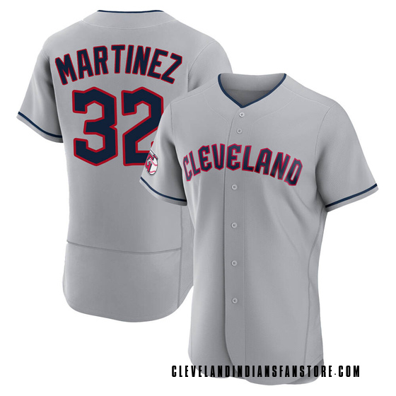 Authentic Cleveland Guardians Dennis Martinez Road Jersey - Gray