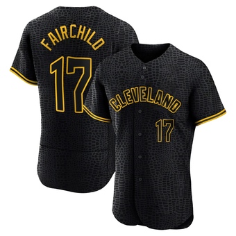 Authentic Cleveland Guardians Stuart Fairchild Snake Skin City Jersey - Black