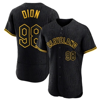 Authentic Cleveland Guardians Will Dion Snake Skin City Jersey - Black