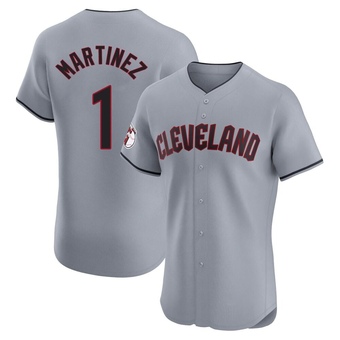 Elite Cleveland Guardians Angel Martinez Road Jersey - Gray