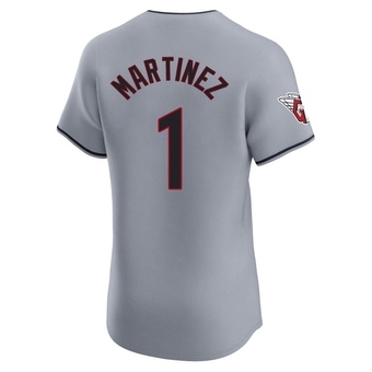 Elite Cleveland Guardians Angel Martinez Road Jersey - Gray