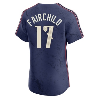 Elite Cleveland Guardians Stuart Fairchild 2024 City Connect Jersey - Navy