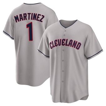Replica Cleveland Guardians Angel Martinez Road Jersey - Gray