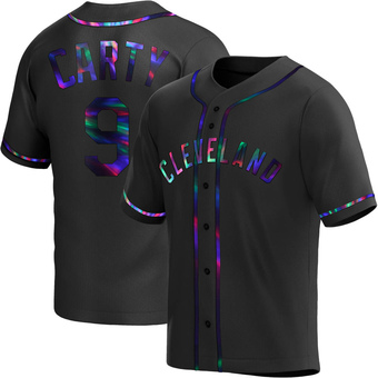 Replica Cleveland Guardians Rico Carty Alternate Jersey - Black Holographic
