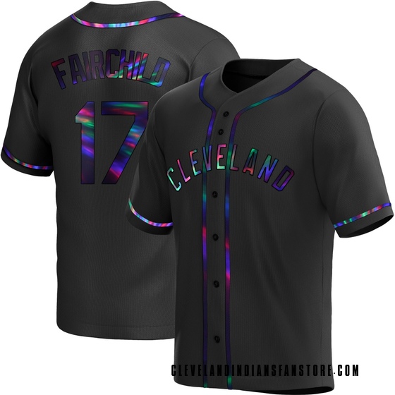 Replica Cleveland Guardians Stuart Fairchild Alternate Jersey - Black Holographic