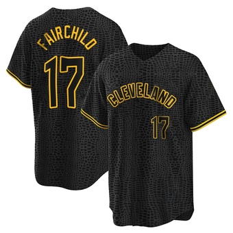 Replica Cleveland Guardians Stuart Fairchild Snake Skin City Jersey - Black