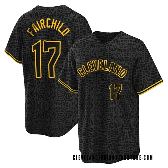 Replica Cleveland Guardians Stuart Fairchild Snake Skin City Jersey - Black