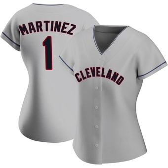 Women's Authentic Cleveland Guardians Angel Martinez Road Jersey - Gray