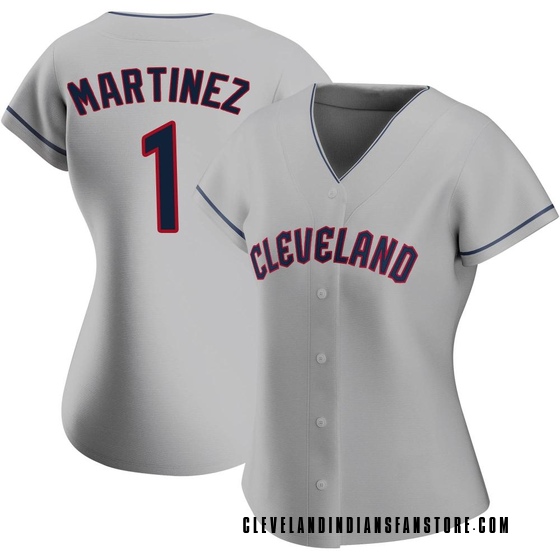 Women's Authentic Cleveland Guardians Angel Martinez Road Jersey - Gray