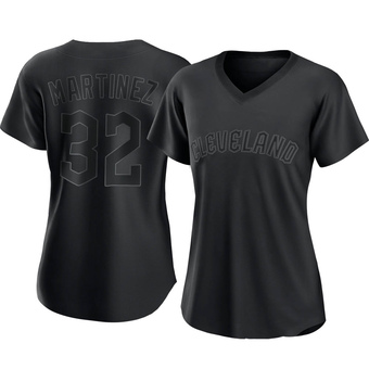 Women's Authentic Cleveland Guardians Dennis Martinez Pitch Fashion Jersey - Black