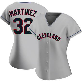 Women's Authentic Cleveland Guardians Dennis Martinez Road Jersey - Gray