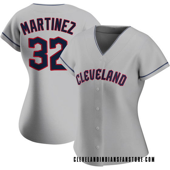 Women's Authentic Cleveland Guardians Dennis Martinez Road Jersey - Gray