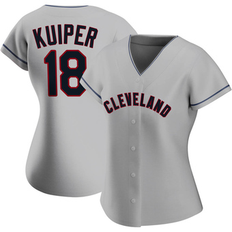 Women's Authentic Cleveland Guardians Duane Kuiper Road Jersey - Gray