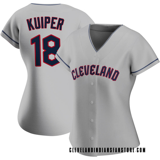Women's Authentic Cleveland Guardians Duane Kuiper Road Jersey - Gray