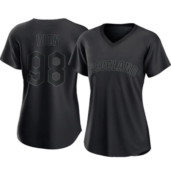 Women's Authentic Cleveland Guardians Will Dion Pitch Fashion Jersey - Black