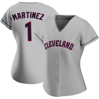 Women's Replica Cleveland Guardians Angel Martinez Road Jersey - Gray