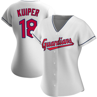 Women's Replica Cleveland Guardians Duane Kuiper Home Jersey - White