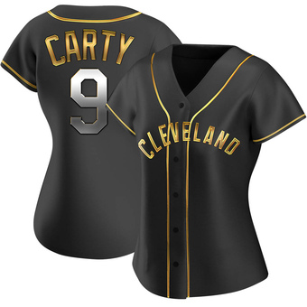 Women's Replica Cleveland Guardians Rico Carty Alternate Jersey - Black Golden