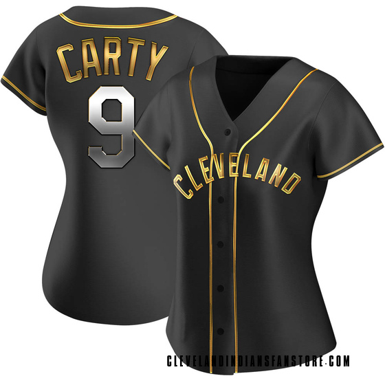 Women's Replica Cleveland Guardians Rico Carty Alternate Jersey - Black Golden