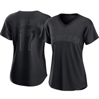 Women's Replica Cleveland Guardians Stuart Fairchild Pitch Fashion Jersey - Black