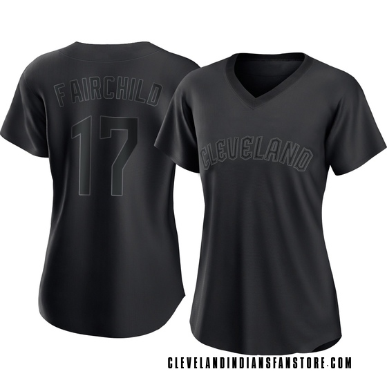 Women's Replica Cleveland Guardians Stuart Fairchild Pitch Fashion Jersey - Black