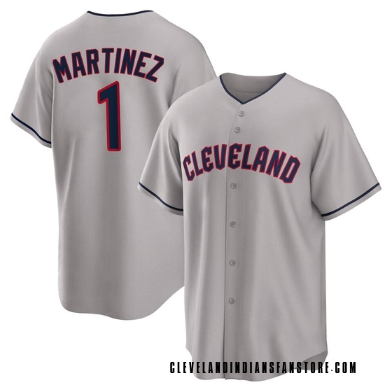 Youth Replica Cleveland Guardians Angel Martinez Road Jersey - Gray