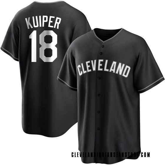 Youth Replica Cleveland Guardians Duane Kuiper Black/ Jersey - White
