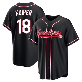 Youth Replica Cleveland Guardians Duane Kuiper Fashion Out Jersey - Black