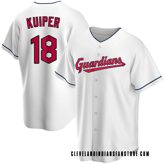 Youth Replica Cleveland Guardians Duane Kuiper Home Jersey - White