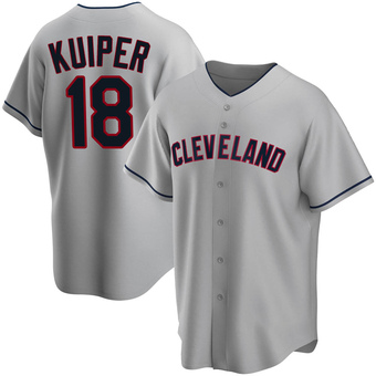 Youth Replica Cleveland Guardians Duane Kuiper Road Jersey - Gray