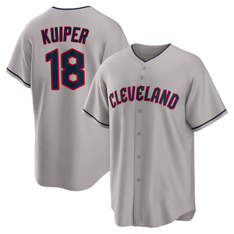 Youth Replica Cleveland Guardians Duane Kuiper Road Jersey - Gray