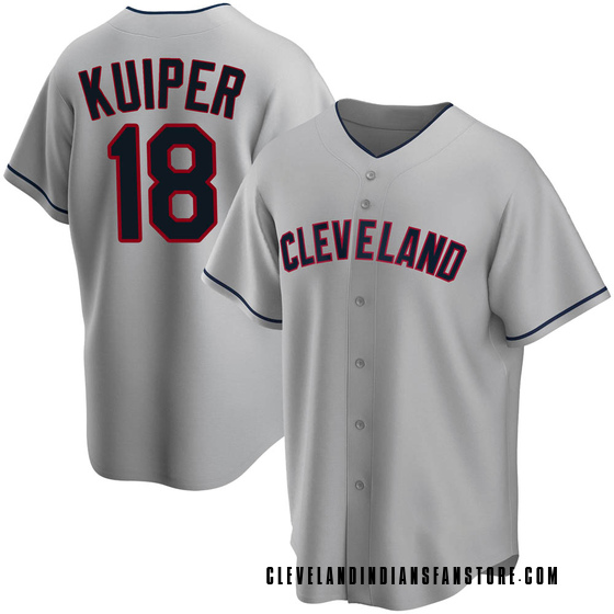 Youth Replica Cleveland Guardians Duane Kuiper Road Jersey - Gray