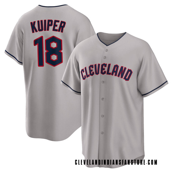 Youth Replica Cleveland Guardians Duane Kuiper Road Jersey - Gray