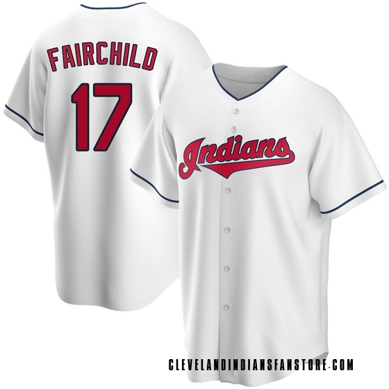 Youth Replica Cleveland Guardians Stuart Fairchild Home Jersey - White