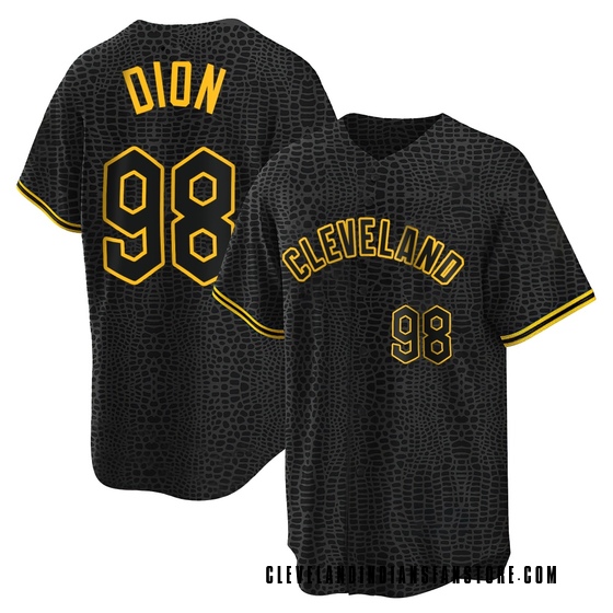 Youth Replica Cleveland Guardians Will Dion Snake Skin City Jersey - Black